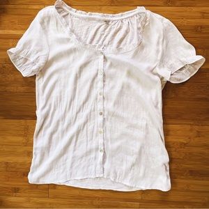 ANTHROPOLOGIE Dolan White Button-down Tee
